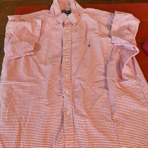 Polo by Ralph Lauren Men's Pink Checkered Shirt
